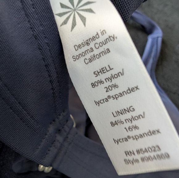 Athleta Swim Set Navy Blue Halter Bikini 34B/C Underwire Top Medium Bottom - Picture 13 of 15